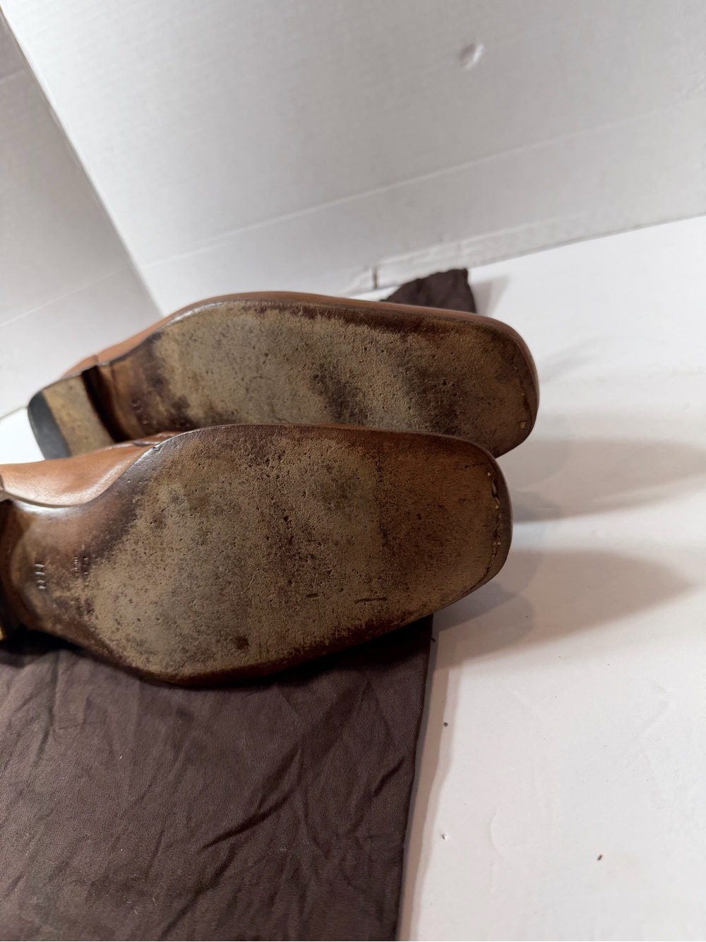Gucci Bamboo Brown Leather Slip On Tassel Loafers size 11 men - Picture 9 of 9